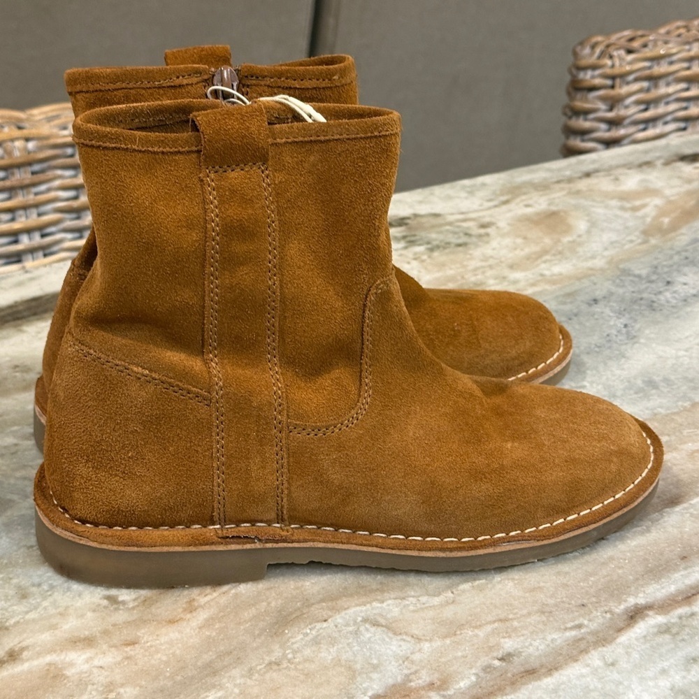 New ZARA suede brown pull on boots- Size 38 - Picture 4 of 8